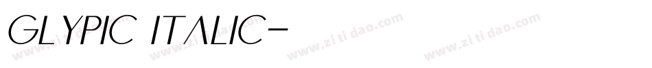 Glypic Italic字体转换